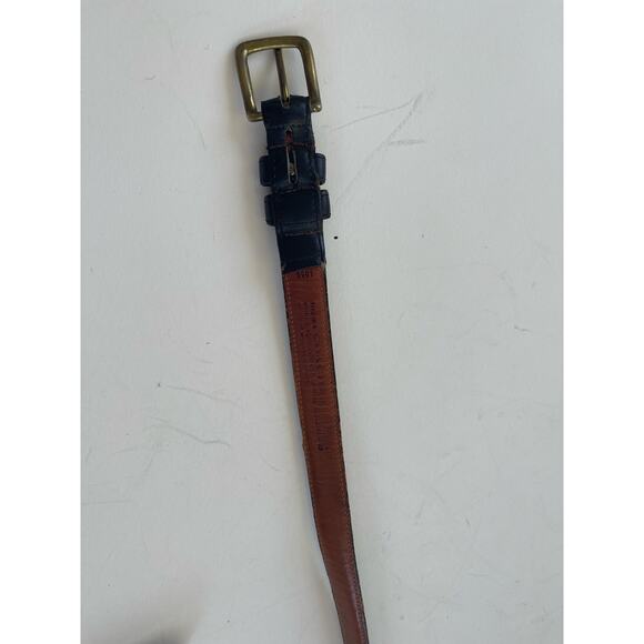 Vintage 80s Coach Black Leather Belt with Brass Buckle Size 39 - Picture 8 of 11